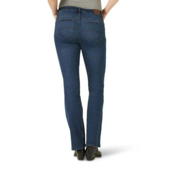 NWT LEE Women’s Shape Illusions Mid-Rise Bootcut Jeans – Lagoon Blue, Size 16L - Picture 2 of 4